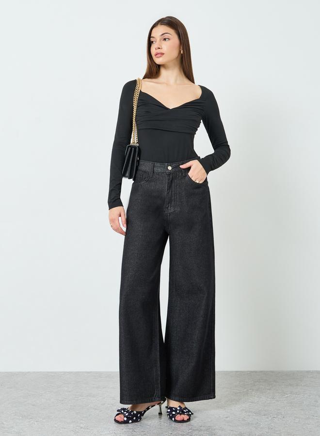 ستايلي جينز بأرجل واسعة - Image 4